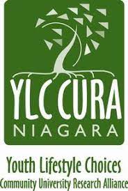 Logo of the Youth Lifestyle Choices community-university research alliance depicting a tree with roots extending underground to each letter in the abbreviation: YLC-CURA. The logo also includes the word 